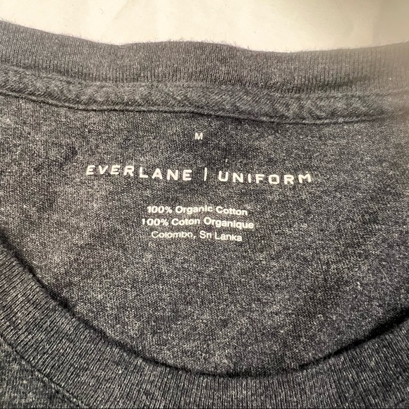 Everlane Organic Cotton Crew Uniform T-Shirt M Heather Charcoal Gray L020622 - Picture 4 of 4